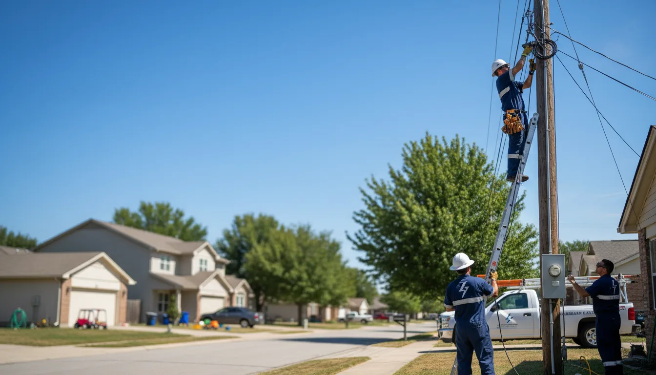 Residential electrician providing installation services in Kensal, ND
